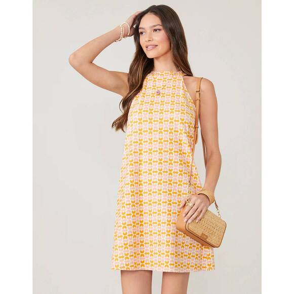 NEW SPARTINA 449 gabbi halter dress in ollie geo - Picture 4 of 6